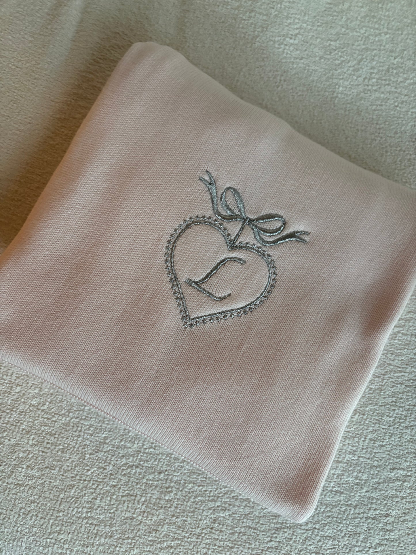 Personalised Pink Bows Baby Blanket