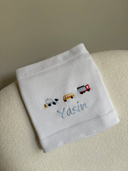 Personalised Cars Baby Blanket