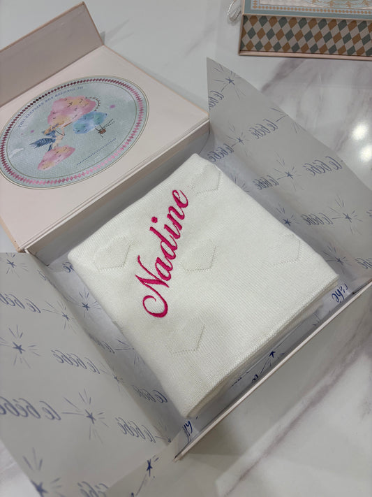 Personalised Heart Jacquard Blanket