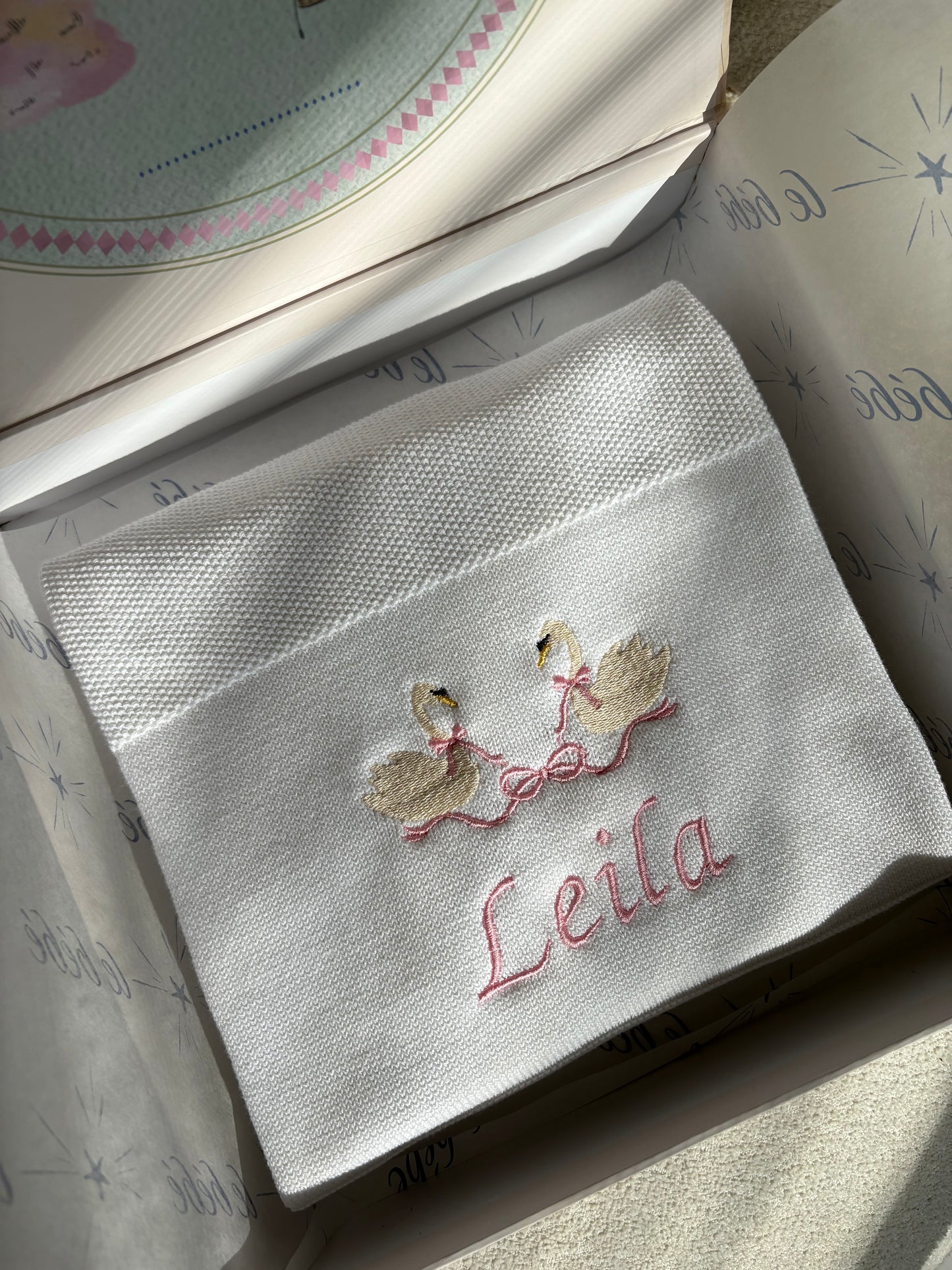 Personalised Swans Blanket
