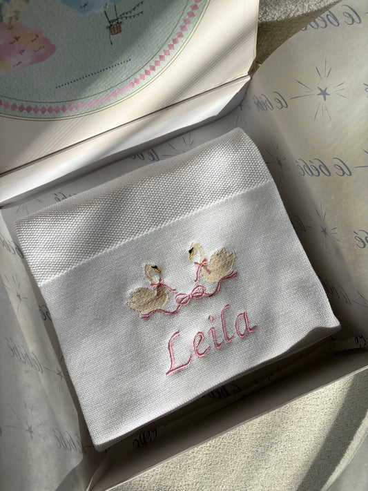 Personalised Swans Blanket