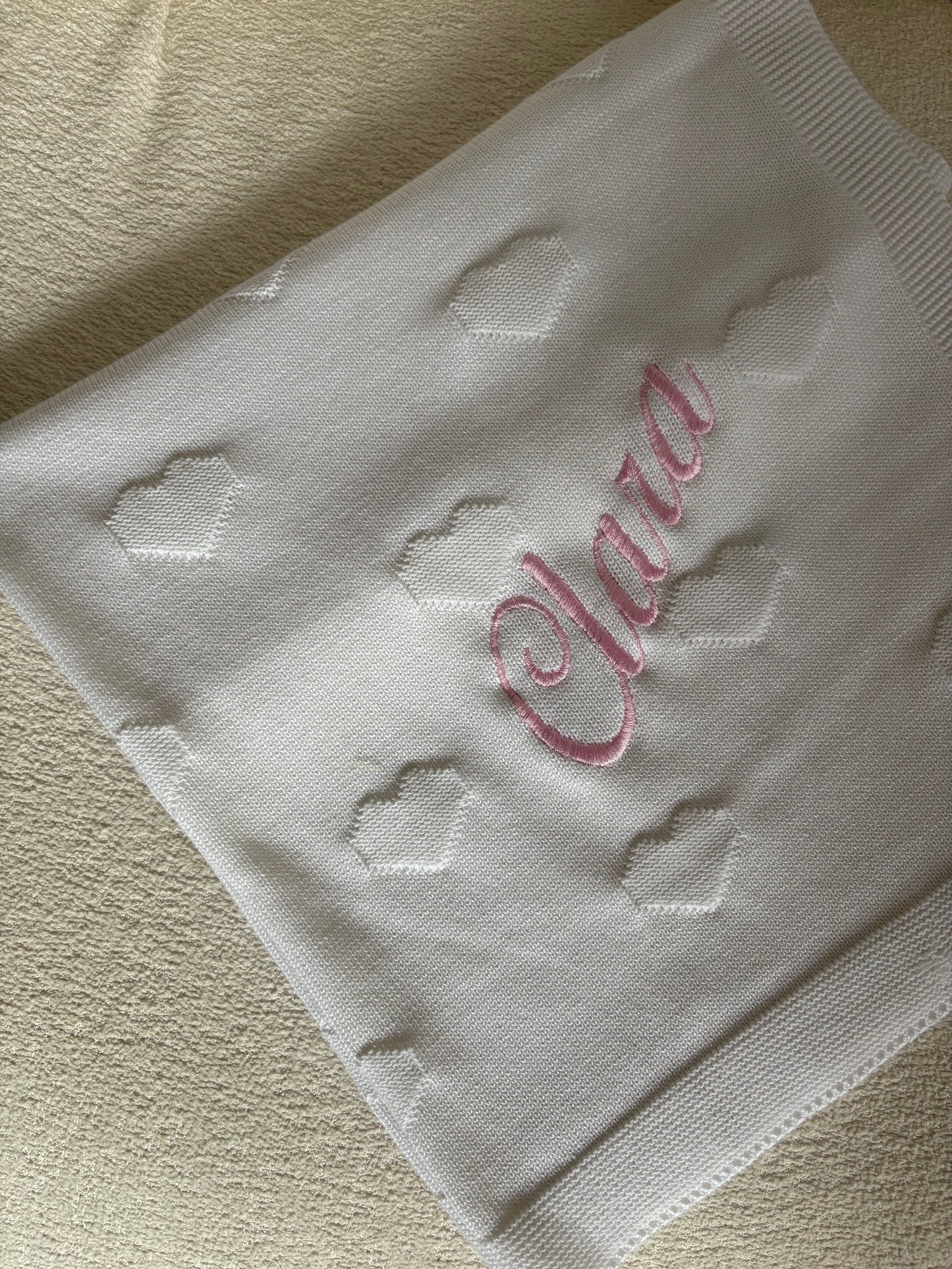 Personalised Heart Jacquard Blanket
