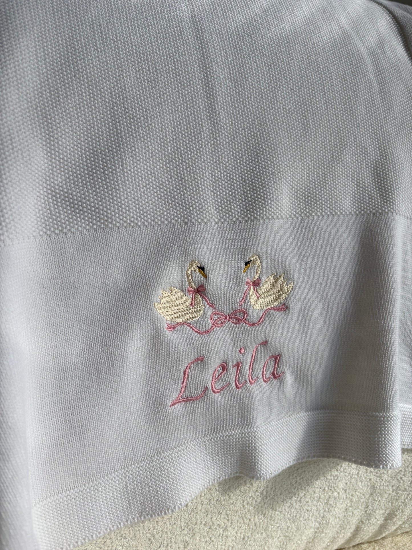 Personalised Swans Blanket