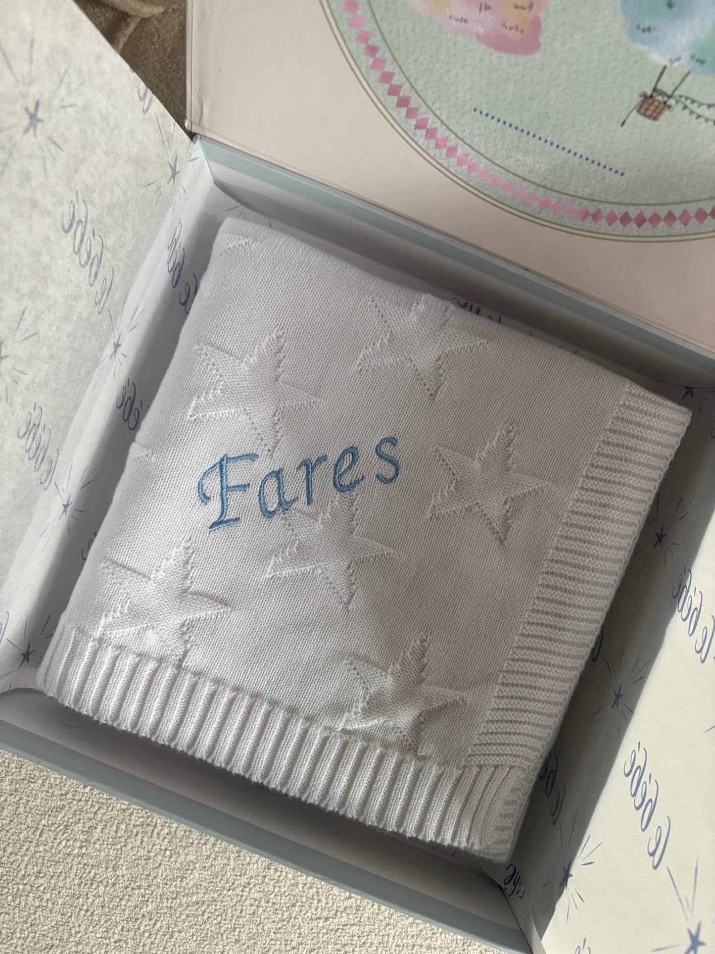 Personalised Star Jacquard Blanket