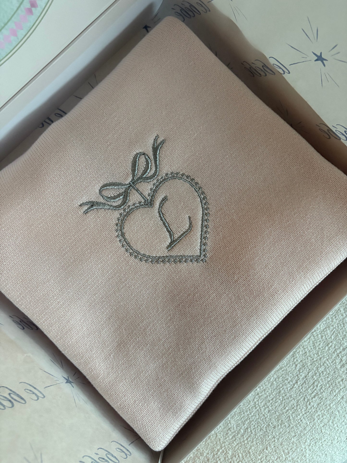 Personalised Pink Bows Baby Blanket