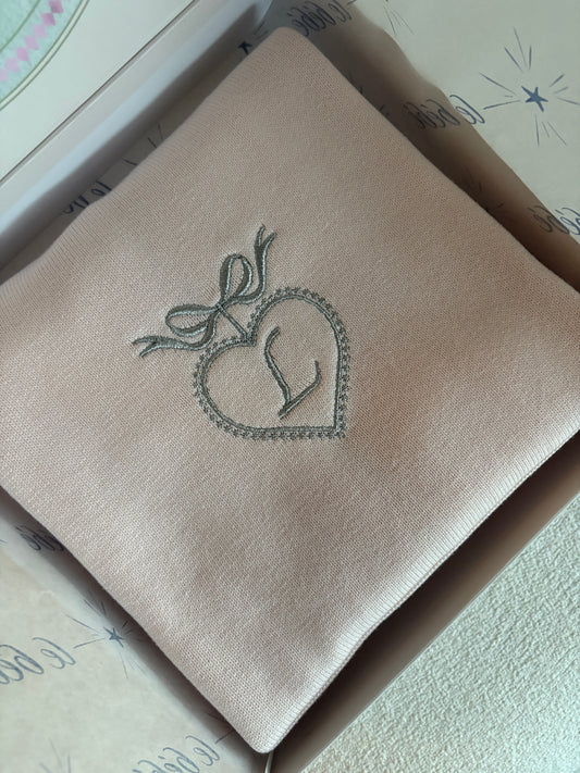 Personalised Pink Bows Baby Blanket