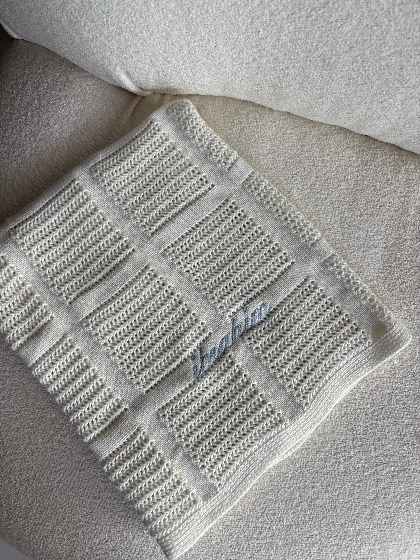 Personalised Cellular Baby Blanket