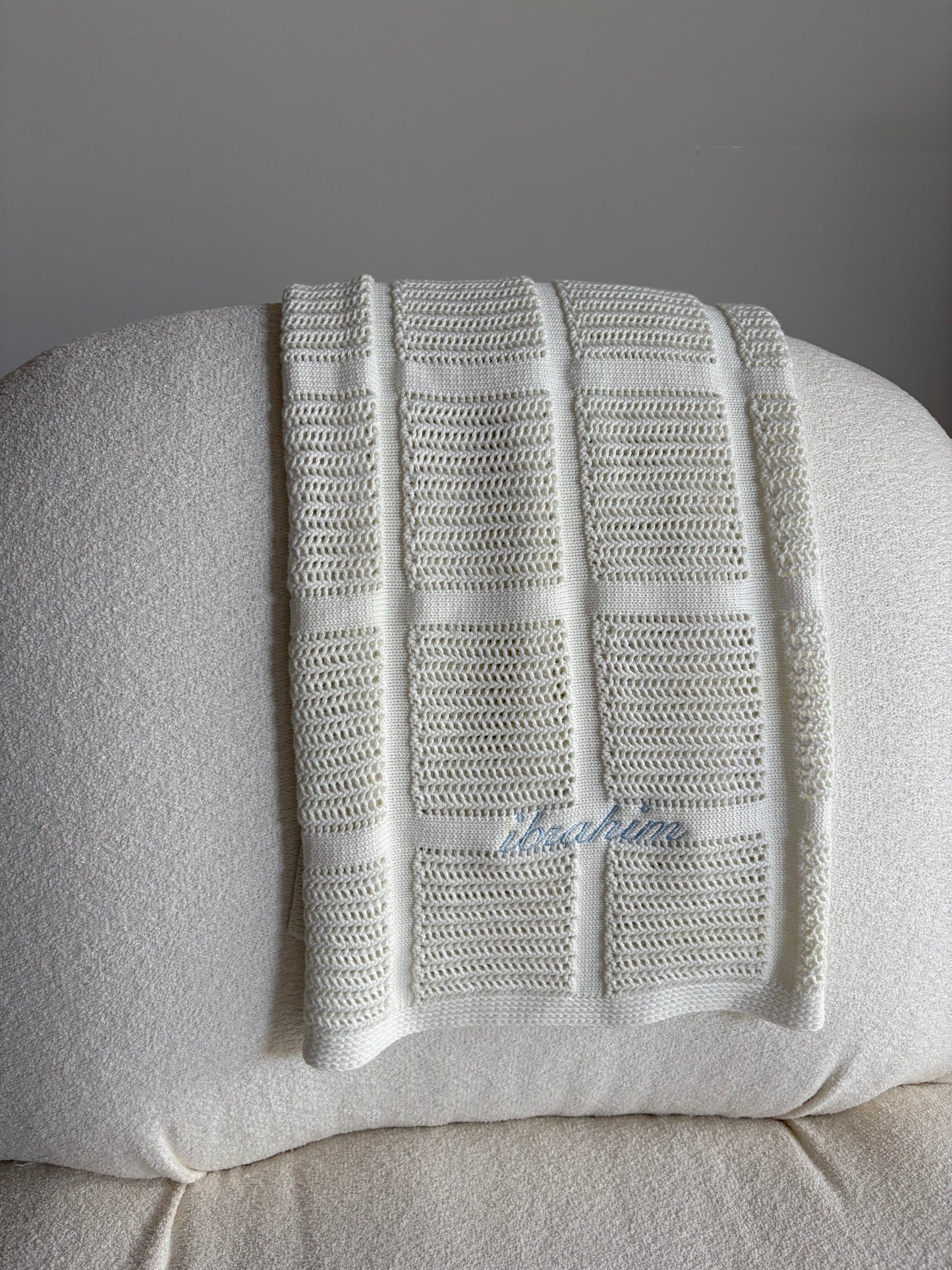 Personalised Cellular Baby Blanket