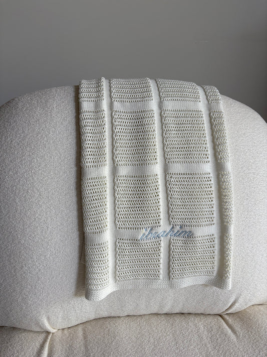 Personalised Cellular Baby Blanket