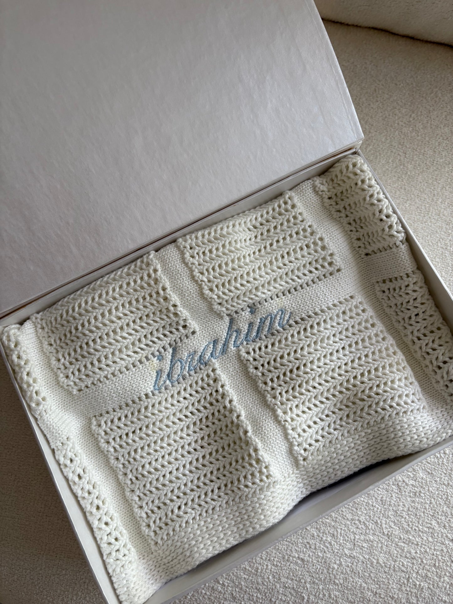 Personalised Cellular Baby Blanket