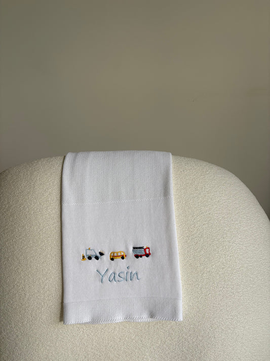 Personalised Cars Baby Blanket