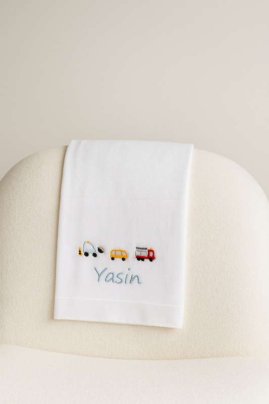 Personalised Cars Baby Blanket